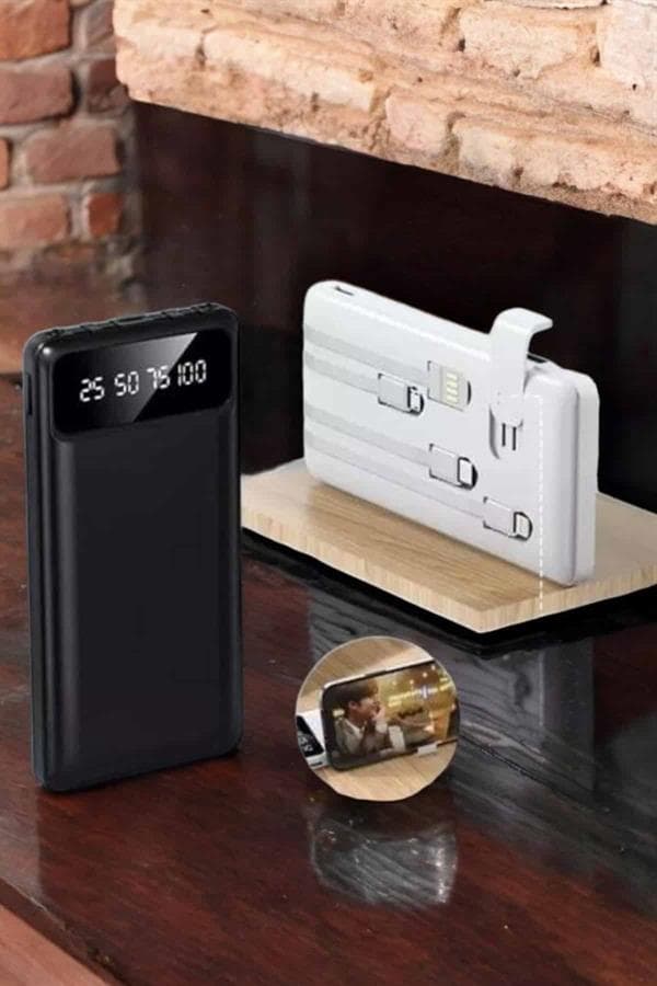 Powerbank 20.000 Mah Dijital Göstergeli LCD Ekran Uzun Pil Ömrü 5