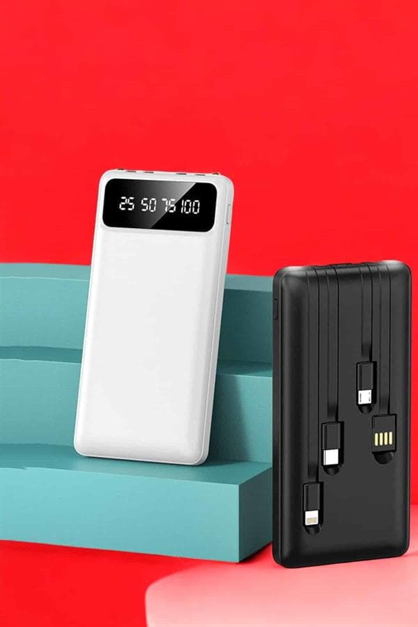 Powerbank 20.000 Mah LCD Ekran USB Lightning Type-C Uyumlu İOS ve Android 5
