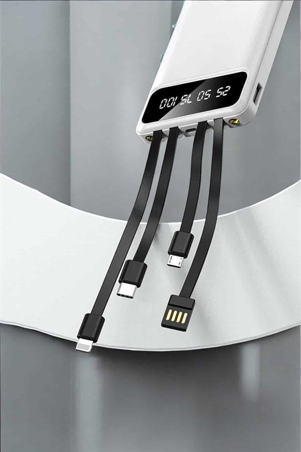 Powerbank 20.000 Mah LCD Ekran USB Lightning Type-C Uyumlu İOS ve Android 6