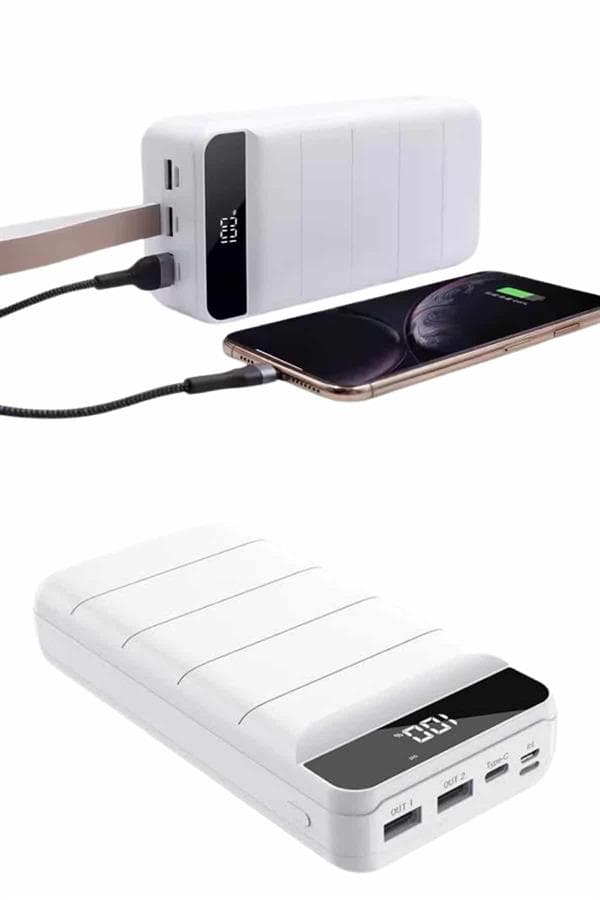 Powerbank 50.000 Mah Dijital Göstergeli Taşınabilir 4 Portlu Hızlı Powerbank 4
