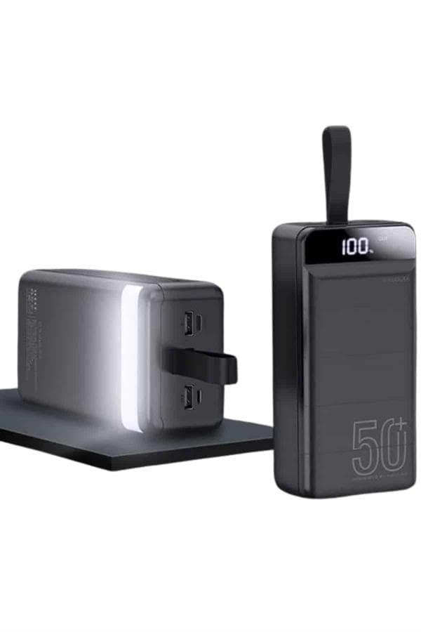 Powerbank 50.000 Mah Dijital Göstergeli Taşınabilir 4 Portlu Hızlı Powerbank 6