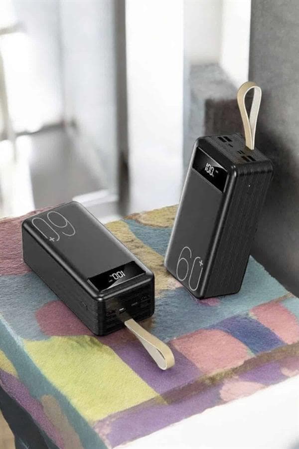 Powerbank 60.000 MAH 4 Portlu Uzun Şarj Süreli Dijital Göstergeli 5