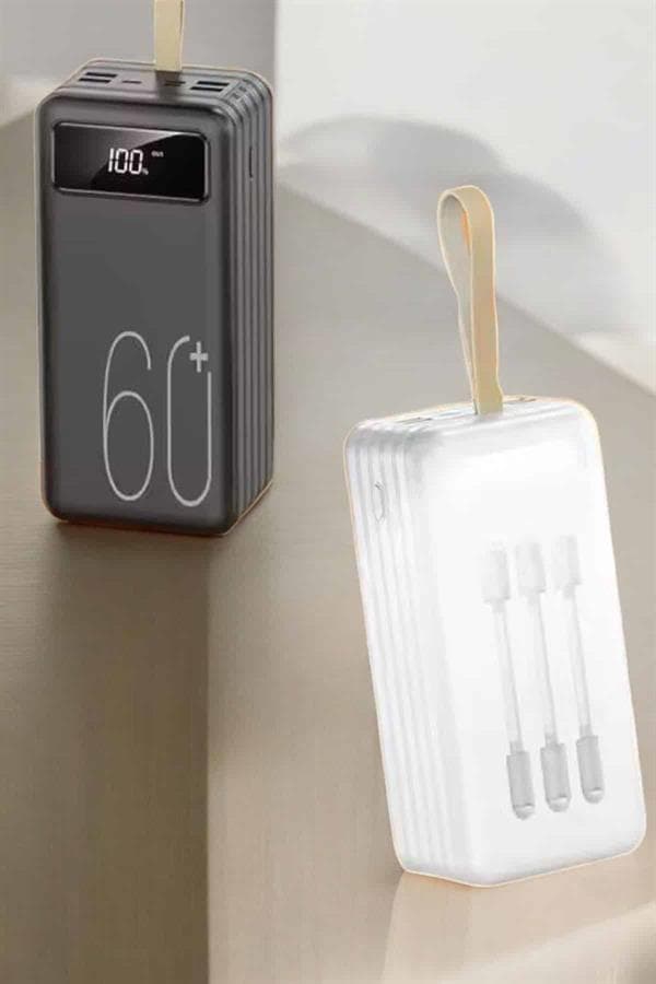 Powerbank 60.000 Mah Hızlı Şarj 4 Çıkışlı Uzun Şarj Süreli Dijital Göstergeli 4
