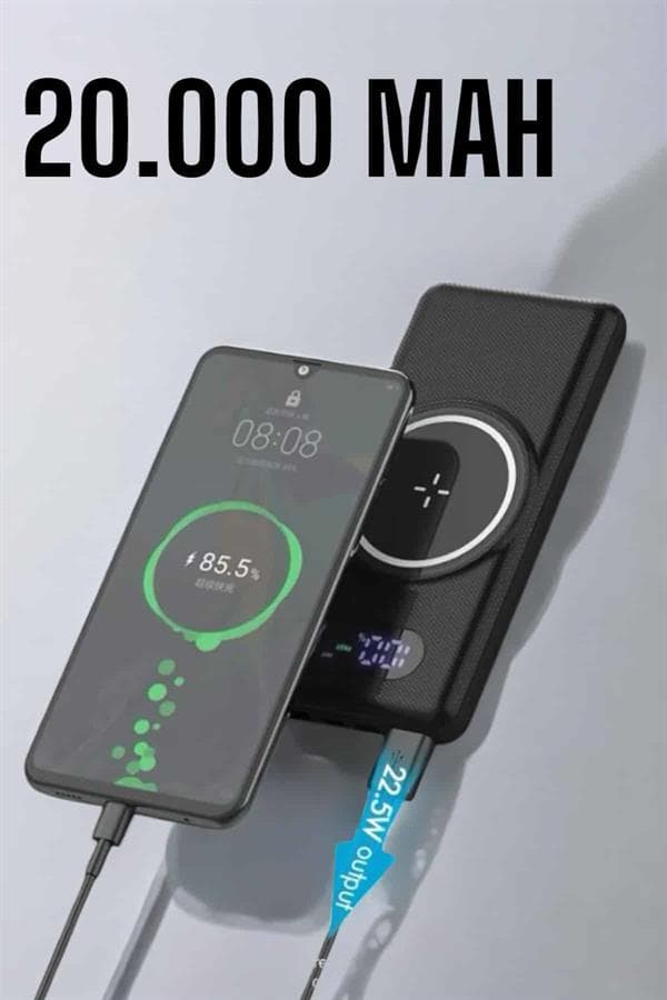 Powerbank Taşınabilir 10.000 Mah Hızlı Şarj Dijital Göstergeli 5