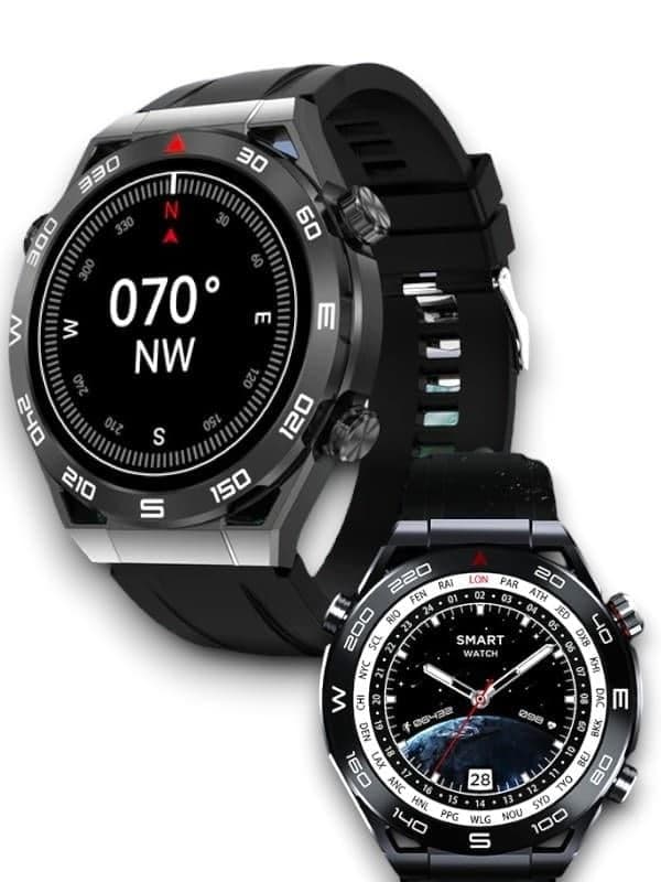 SK4 Ultimate Akıllı Saat 1.45 İnç AMOLED Ekran Bluetooth 5.2 GPS NFC Siyah