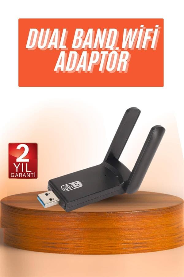 Wifi Alıcı Dual Band Usb 3.0 Adaptör Kablosuz Windows 7/8/10/11 3
