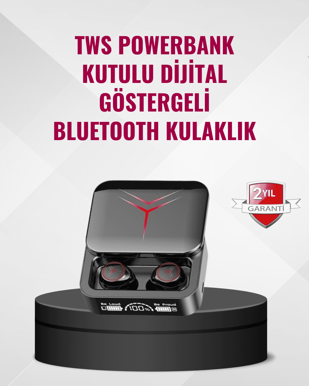 Bluetooth 5.3 Kablosuz Kulaklık – Dokunmatik Kontrol ve IPX6 Su Geçirmezlik