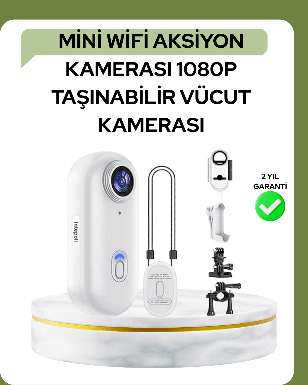 1080P WiFi Spor Kamerası Su Geçirmez Mini Aksiyon Kamera