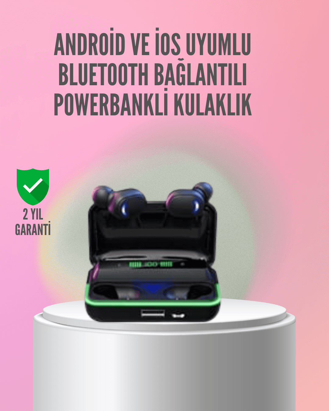Powerbank Özellikli Bluetooth 5.1 Kulaklık Oyun ve Müzik İçin E10