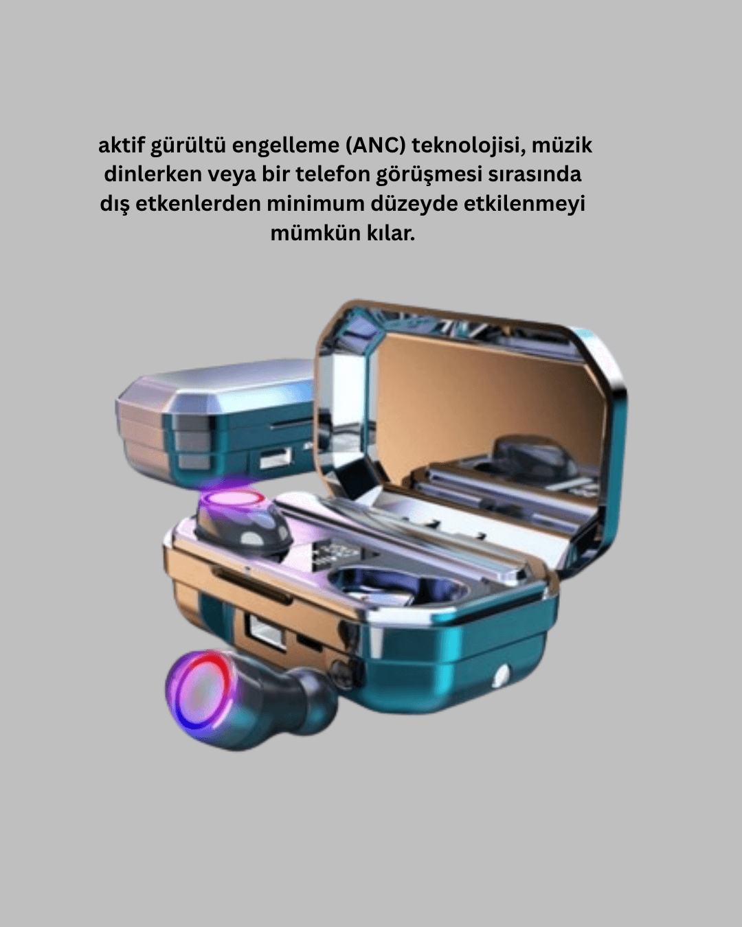 ANC Teknolojili Bluetooth Kulaklık – Aktif Gürültü Engelleme 6