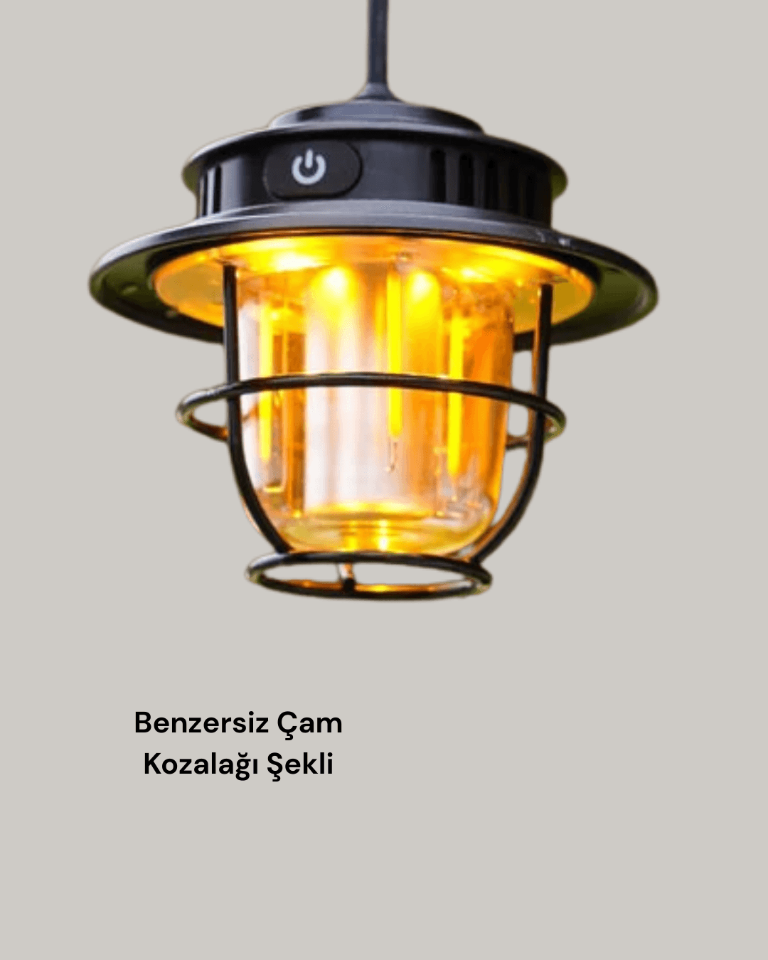 Çam Kozalağı Şekilli Retro Kamp Gece Lambası 6