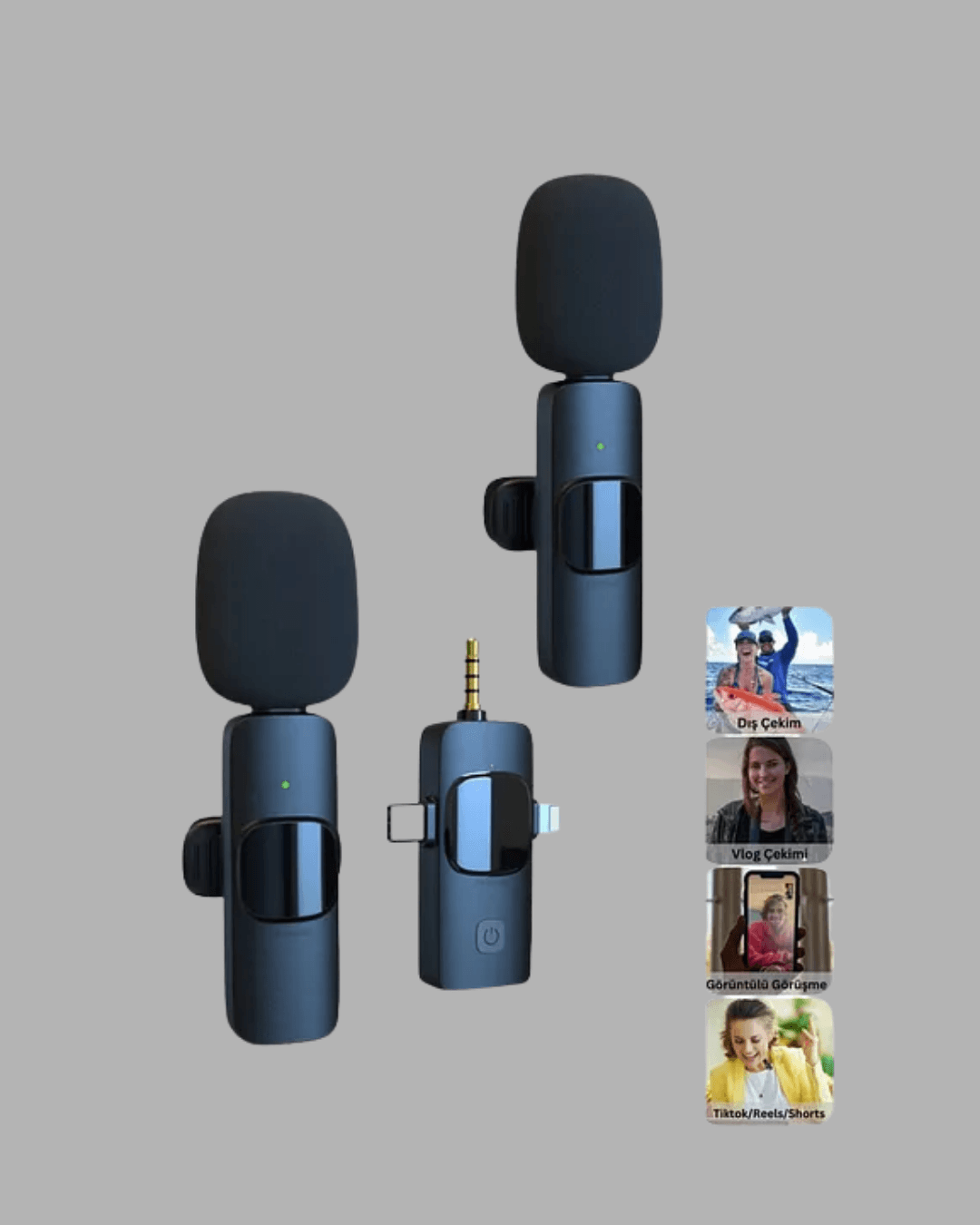 Kablosuz Mikrofon - Telefon ve Bilgisayar Uyumlu 3