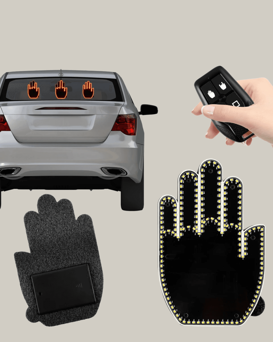 A Kalite Uzaktan Kumandalı LED Park Uyarı Işığı El Figürlü Model 6