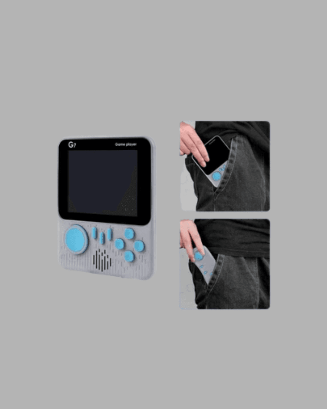 666 Oyunlu Retro Game Console TV Çift Gamepad 3.5 inç LCD Taşınabilir 6