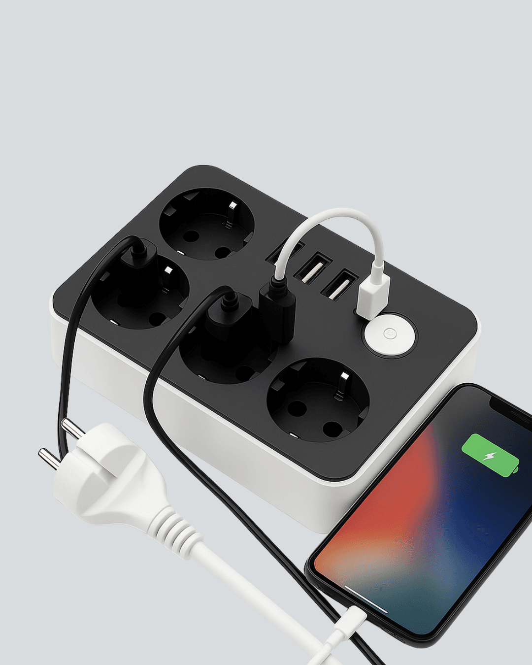3 USB Çıkışlı 4’lü Akıllı Priz 2500W 2 Metre Kablo 6