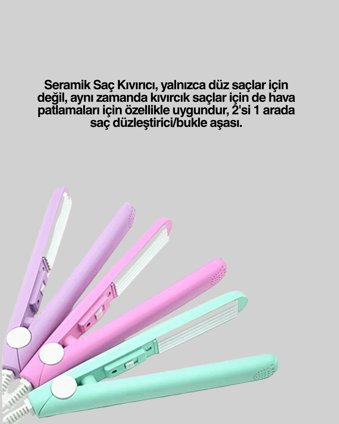 Hafif ve Taşınabilir Seramik Kısa Saç Maşası – Seyahate Uygun Ergonomik ve Güvenli Tasarım 6
