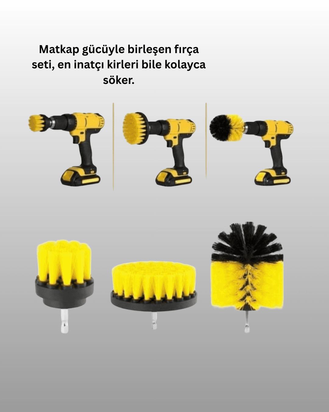 Matkap Ucu Temizlik Aparatı 3’lü Fırça Seti 3