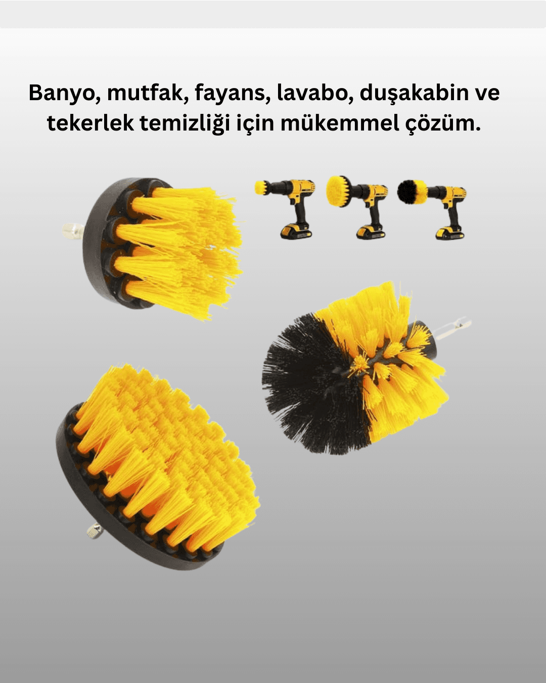 Matkap Ucu Temizlik Aparatı 3’lü Fırça Seti 4