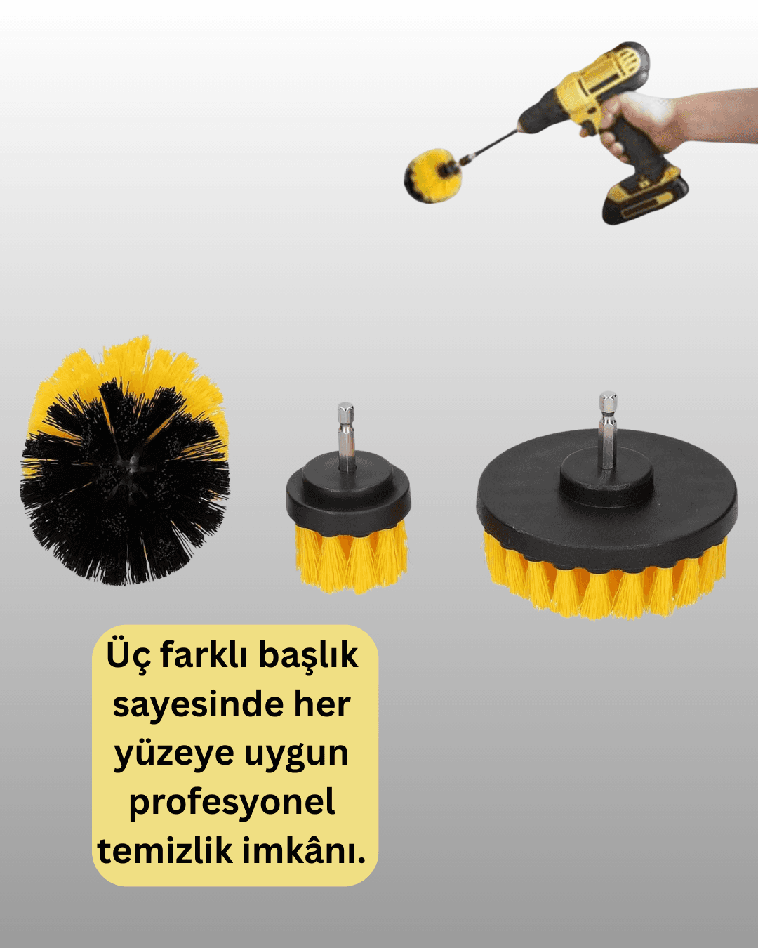 Matkap Ucu Temizlik Aparatı 3’lü Fırça Seti 6
