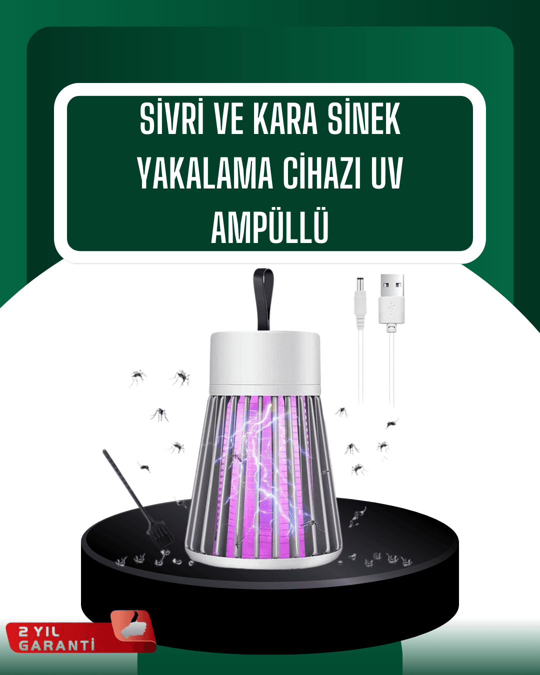 Kamp ve Bahçe İçin Şarjlı Böcek Kovucu Lamba