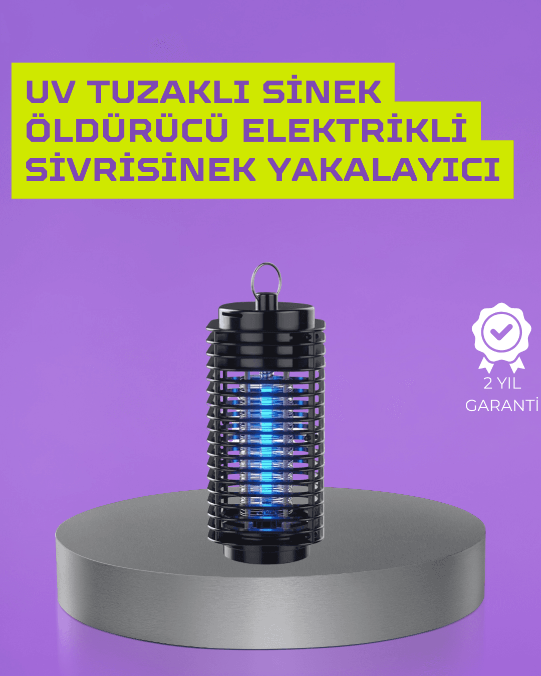 Kapalı ve Açık Alanlarda Etkili Elektrikli Sivrisinek Katili – UV Işıklı Tuzak