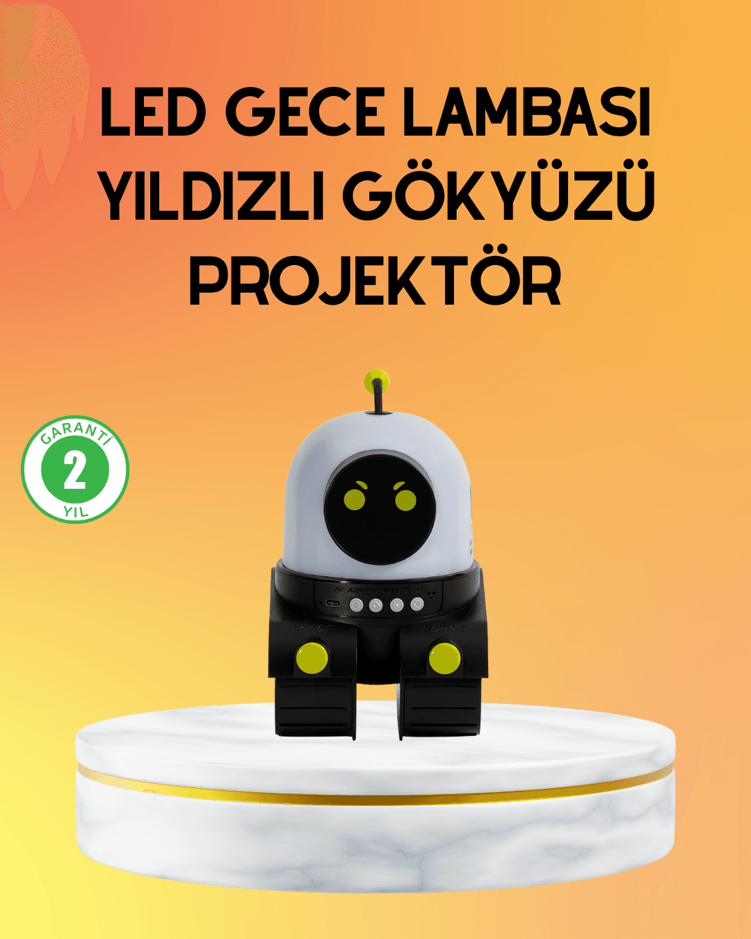Taşınabilir Lityum Bataryalı Led Gece Lambası ve Projektör