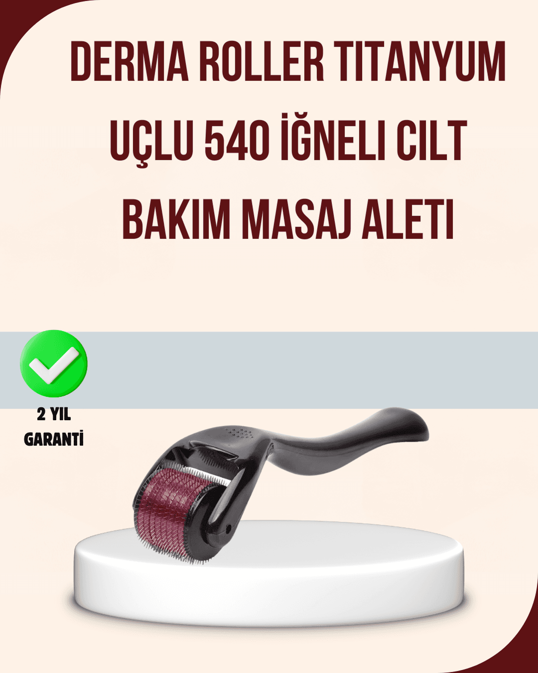 Titanyum Mikro İğneli Dermaroller 1 mm Kırışıklık ve Leke Karşıtı