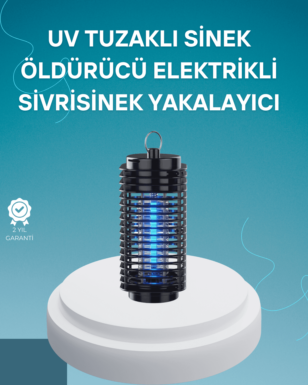 Çevre Dostu Elektrikli Sivrisinek Öldürücü Lamba – 50m² Etki Alanı