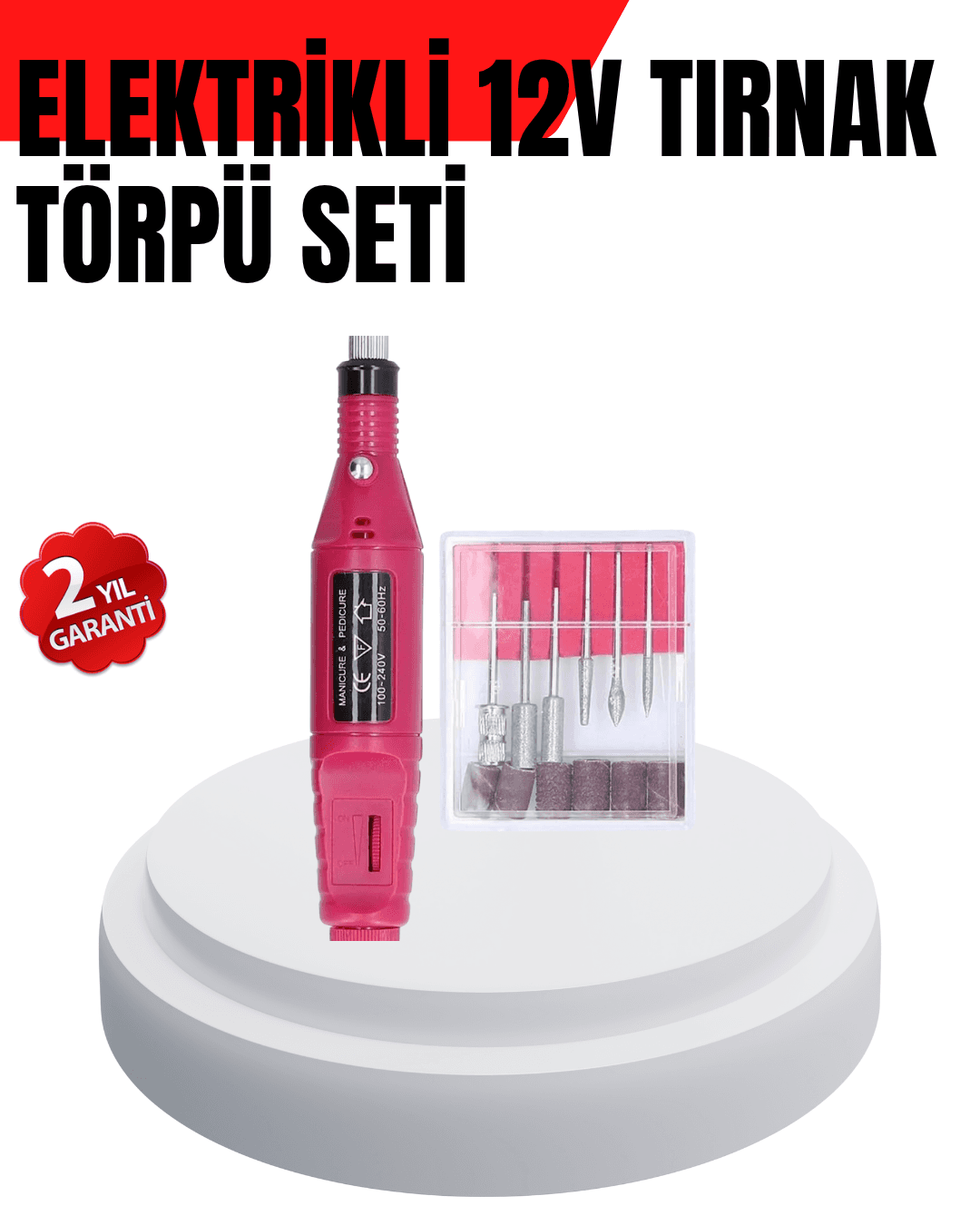 Kalem Tipi Sessiz Manikür Pedikür Cihazı