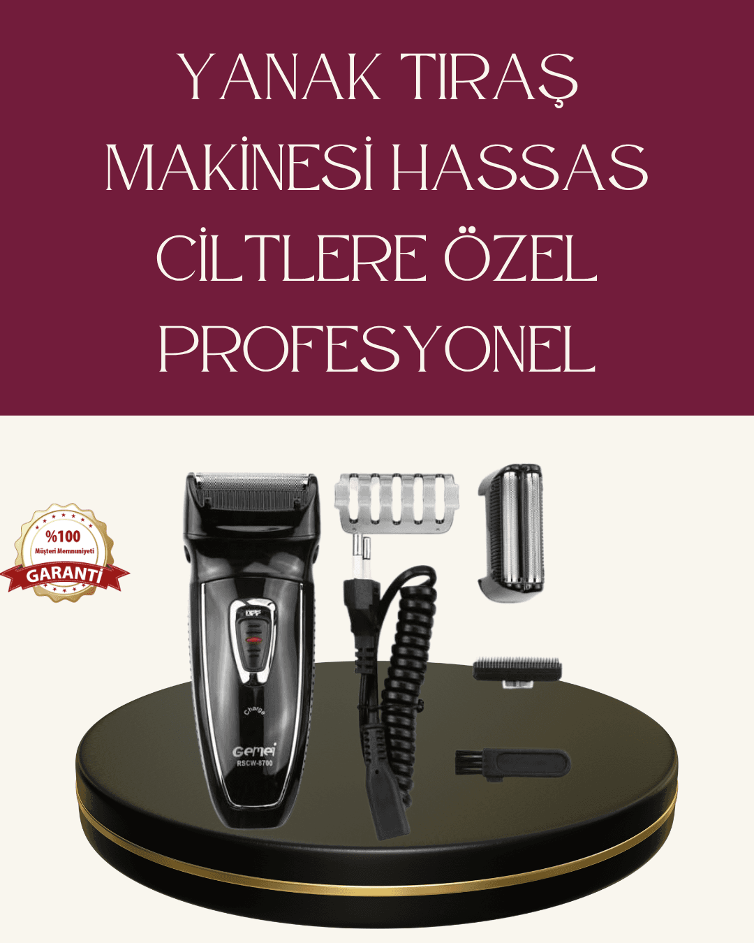 Erkekler İçin Folyo Başlıklı Tıraş Makinesi