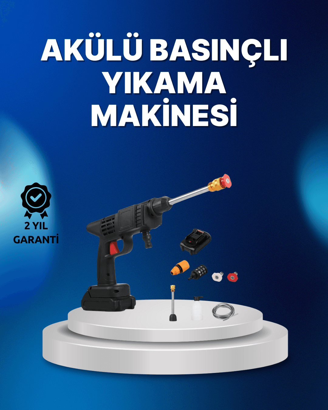 Kablosuz Taşınabilir Basınçlı Yıkama Tabancası Köpük Şişeli