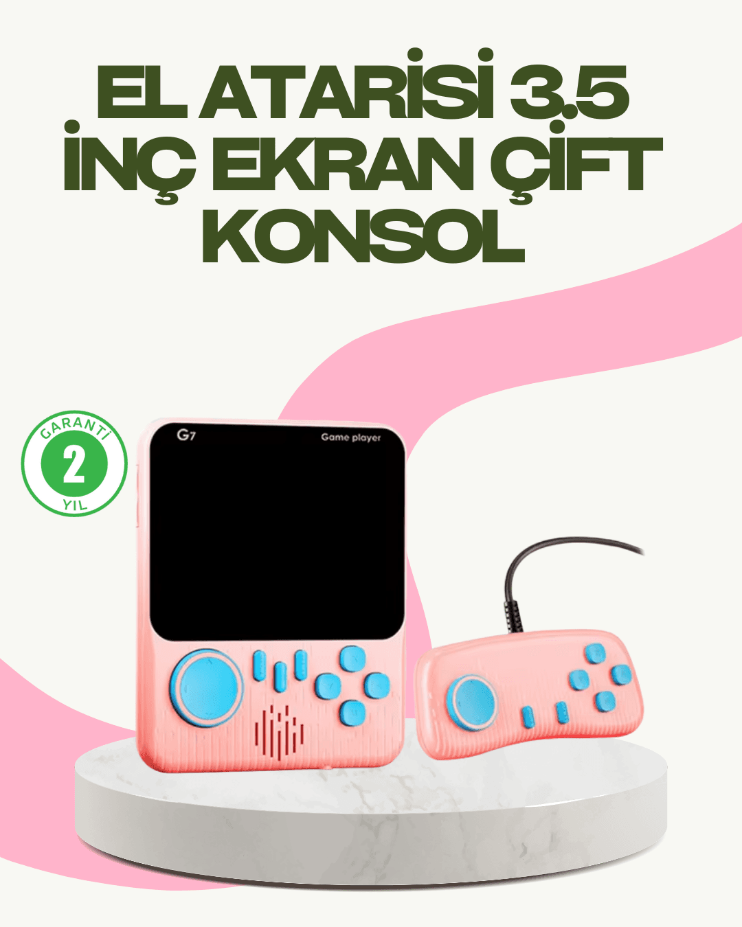 666 Oyunlu Retro Game Console TV Çift Gamepad 3.5 inç LCD Taşınabilir