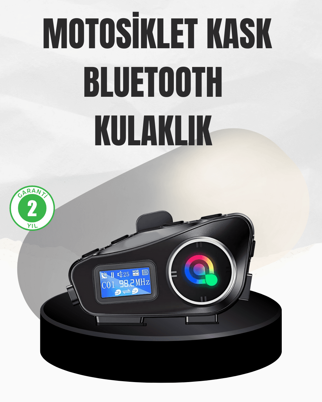 Su Geçirmez Bluetooth 5.3 Kask Kulaklığı 1000mAh Bataryalı IP65 Korumalı