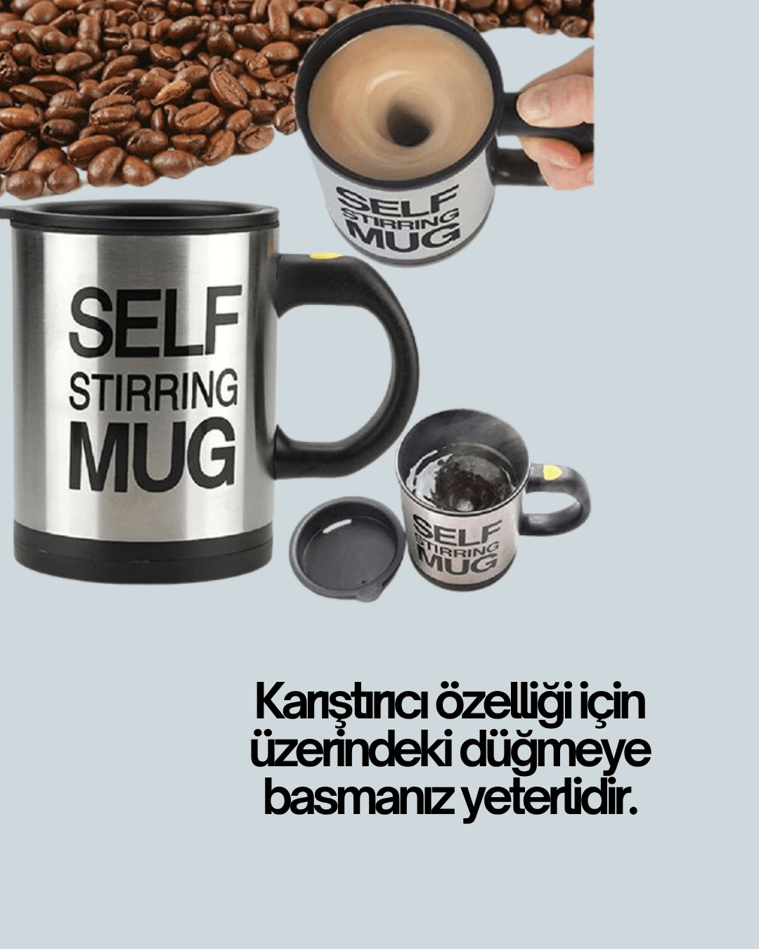 Çift Katmanlı Termos Özellikli Karıştırma Motorlu Kupa 3