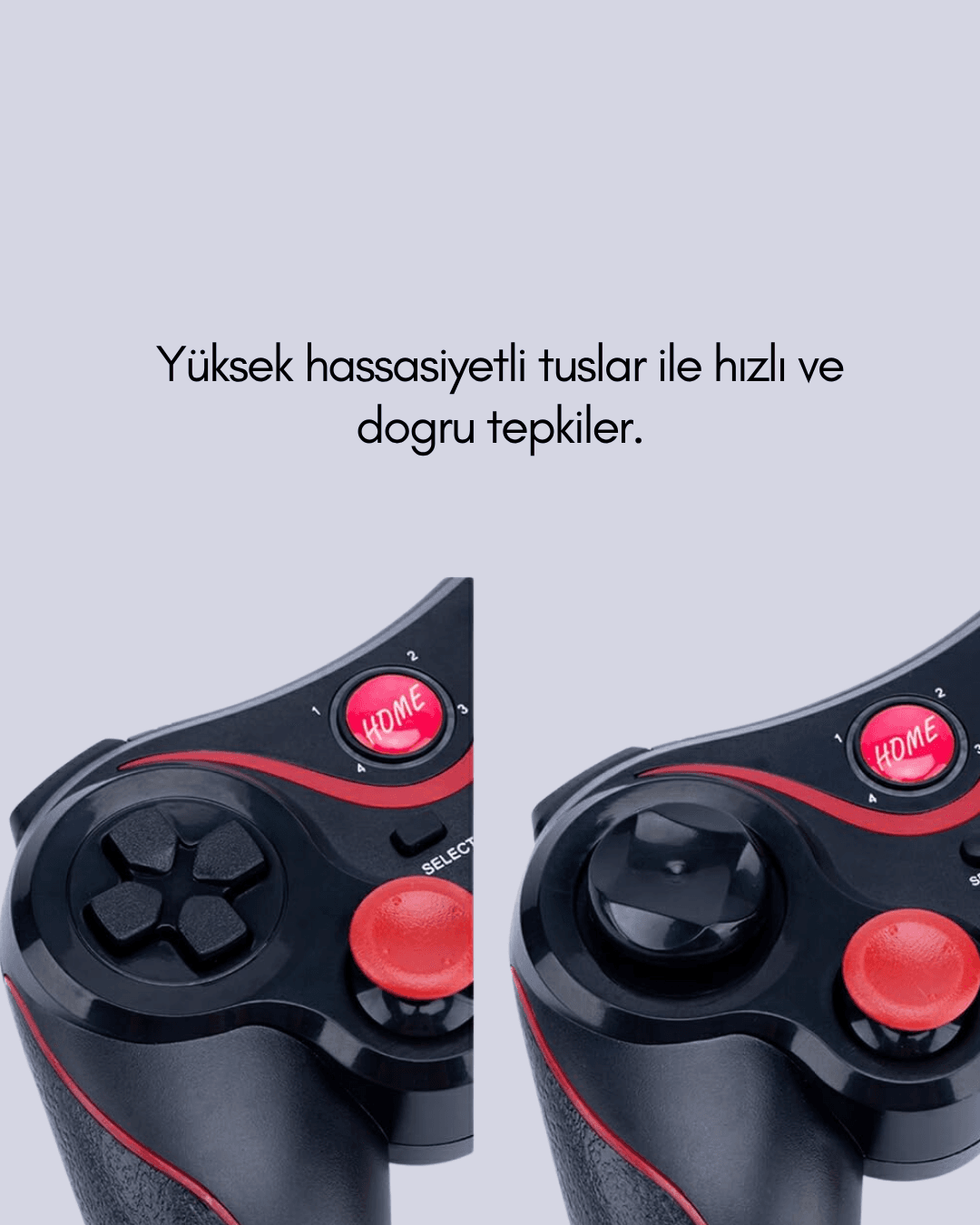 Ergonomik Kablosuz Oyun Kumandası Bluetooth Gamepad ABS Malzeme Çok Yönlü 5
