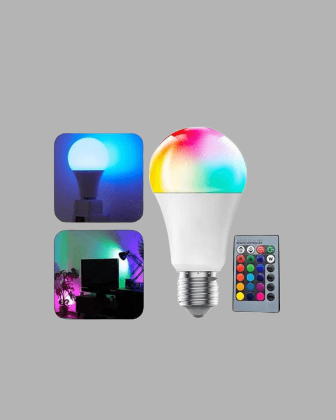 RGB Uzaktan Kumandalı LED Ampul 16 Renk Dekoratif Aydınlatma 4