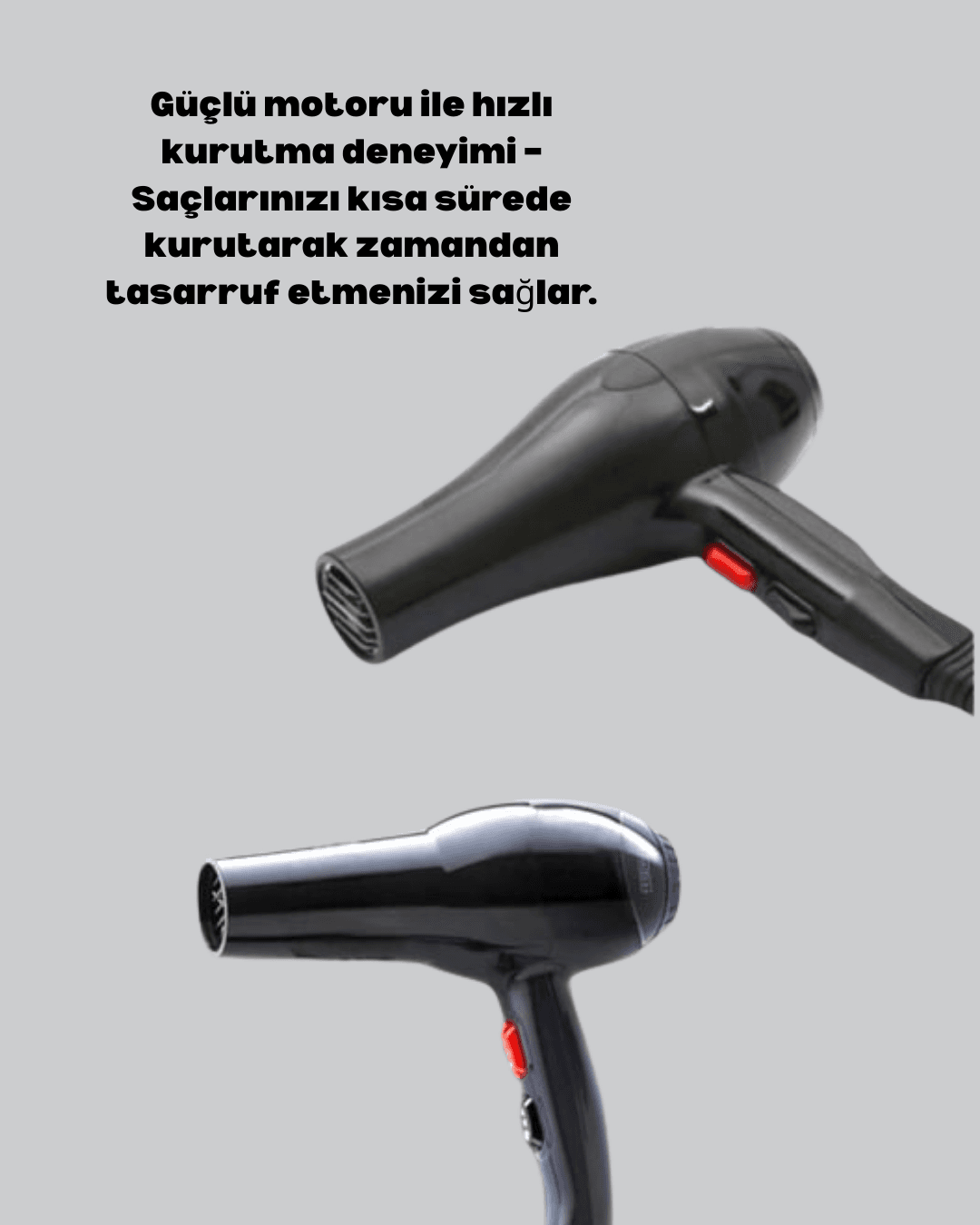 2200W Güçlü Motorlu Ergonomik Fön Makinesi 4