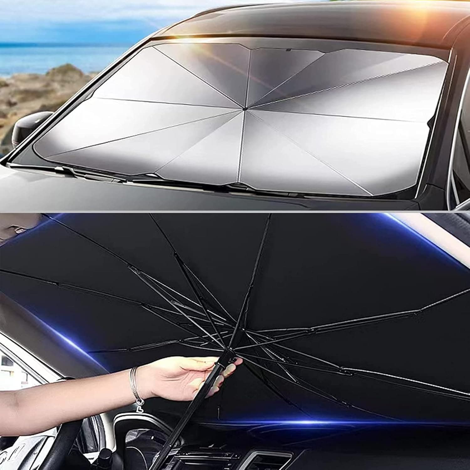 Audi A3, VW Tiguan, Ford Mondeo, Opel Insignia, Honda Civic Uyumlu Oto Şemsiye 6