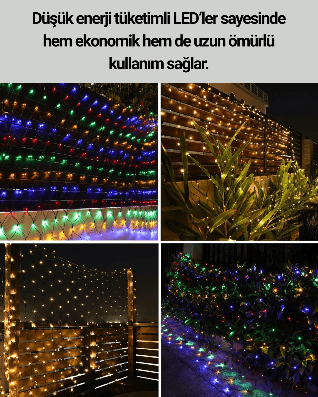 Dekoratif LED Çelenk Işık 8 Farklı Aydınlatma Modu 4