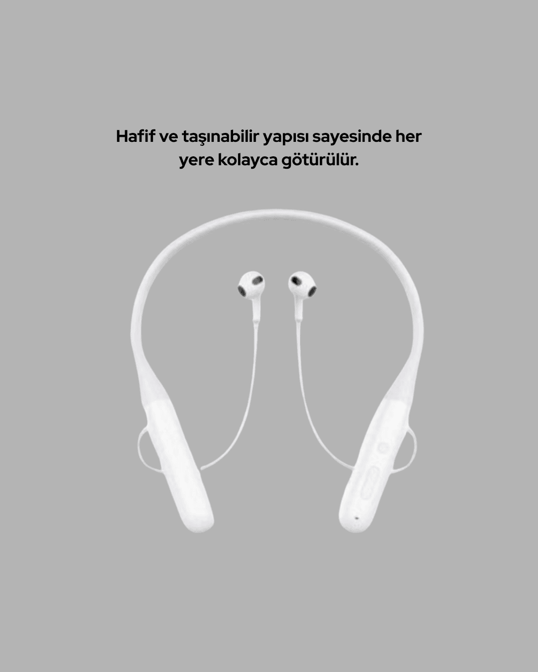 USB Şarjlı Uzun Ömürlü Boyun Askılı Bluetooth Kulaklık 4