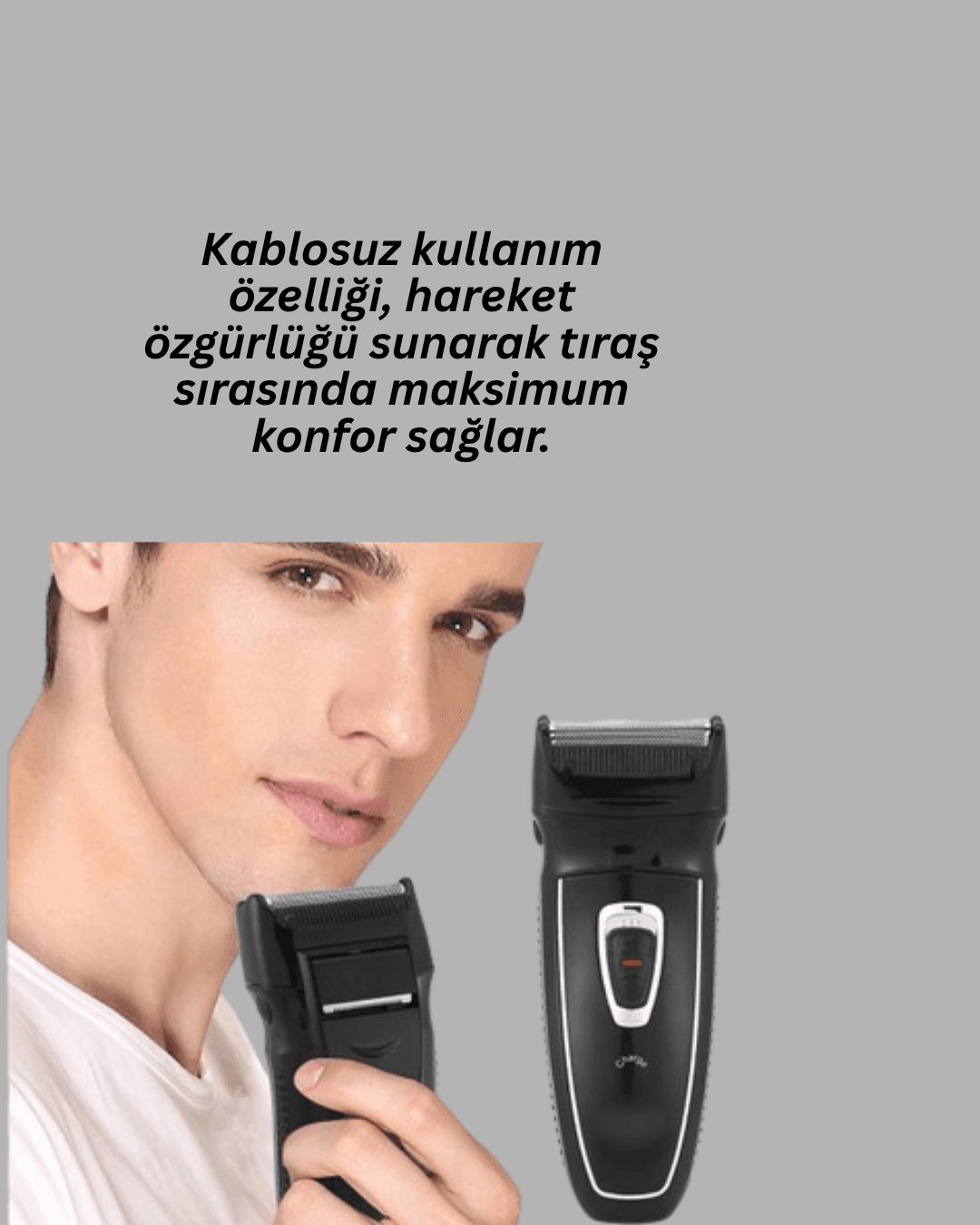 Darbelere Dayanıklı Kablosuz Erkek Tıraş Aleti 4