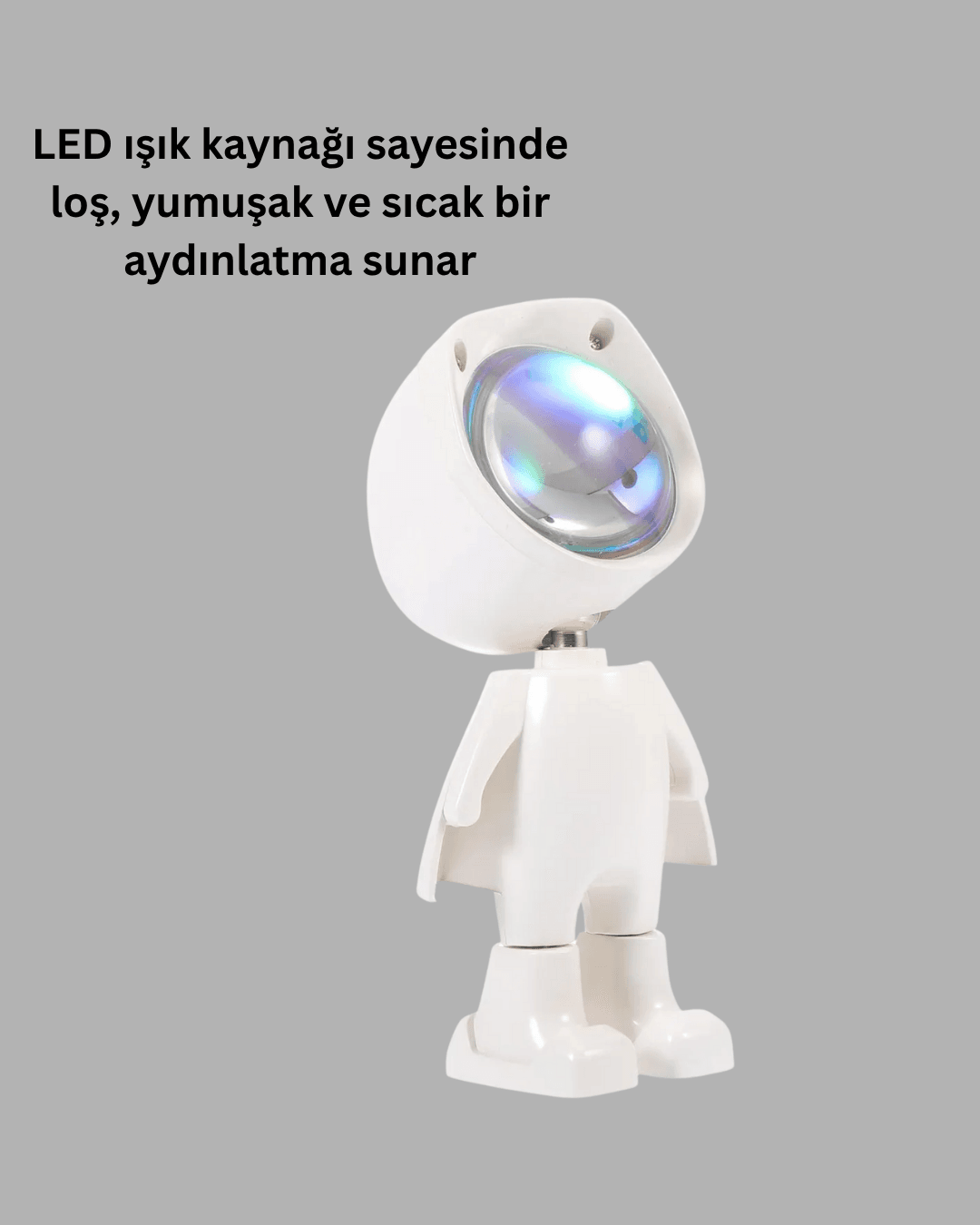 360° Ayarlanabilir Başlıklı Astronot Gece Lambası 4