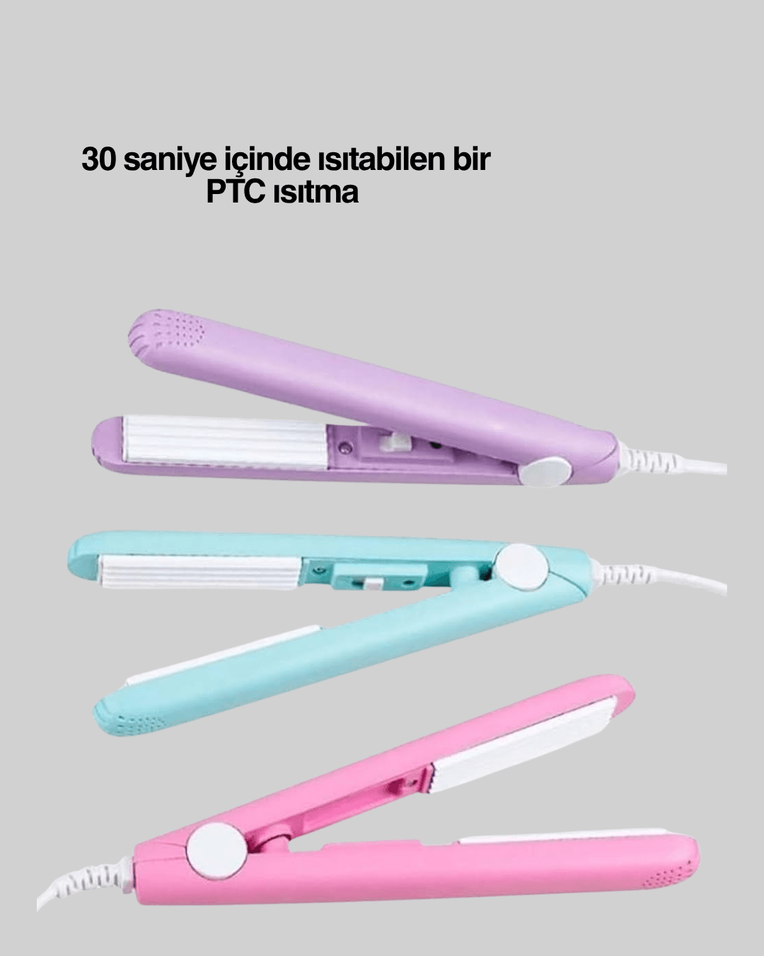 Hafif ve Taşınabilir Seramik Kısa Saç Maşası – Seyahate Uygun Ergonomik ve Güvenli Tasarım 4