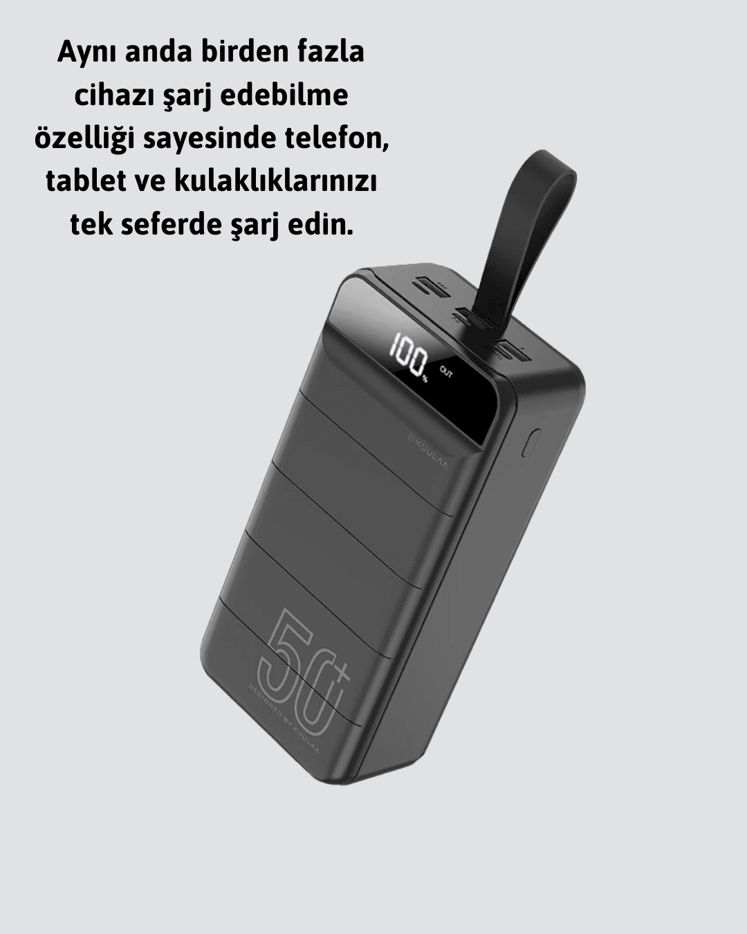 Profesyonel 50.000 mAh Powerbank – Aynı Anda Birden Fazla Cihaz Şarj Eden, Dayanıklı ve Güvenli Taşınabilir Şarj Cihazı 5