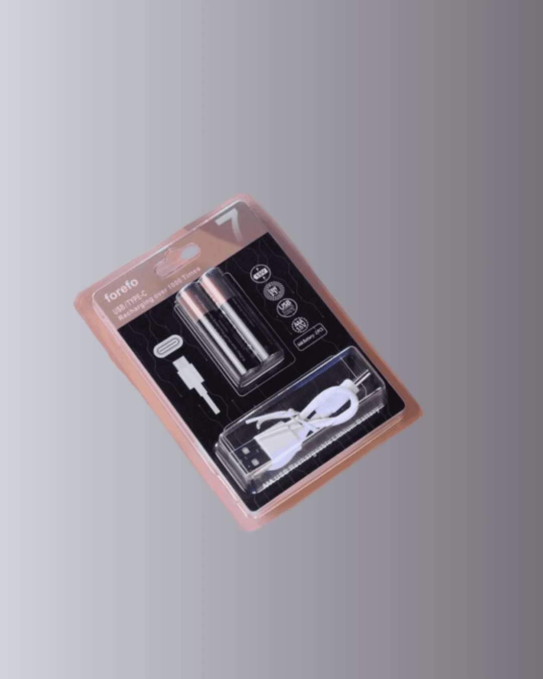 USB Type-C Şarjlı AAA Lityum Pil 1000+ Şarj Döngüsü Uzun Ömürlü 4