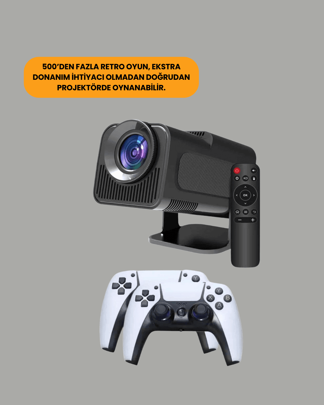 HCS350pro 1080P Full HD Taşınabilir Android Projektör 5