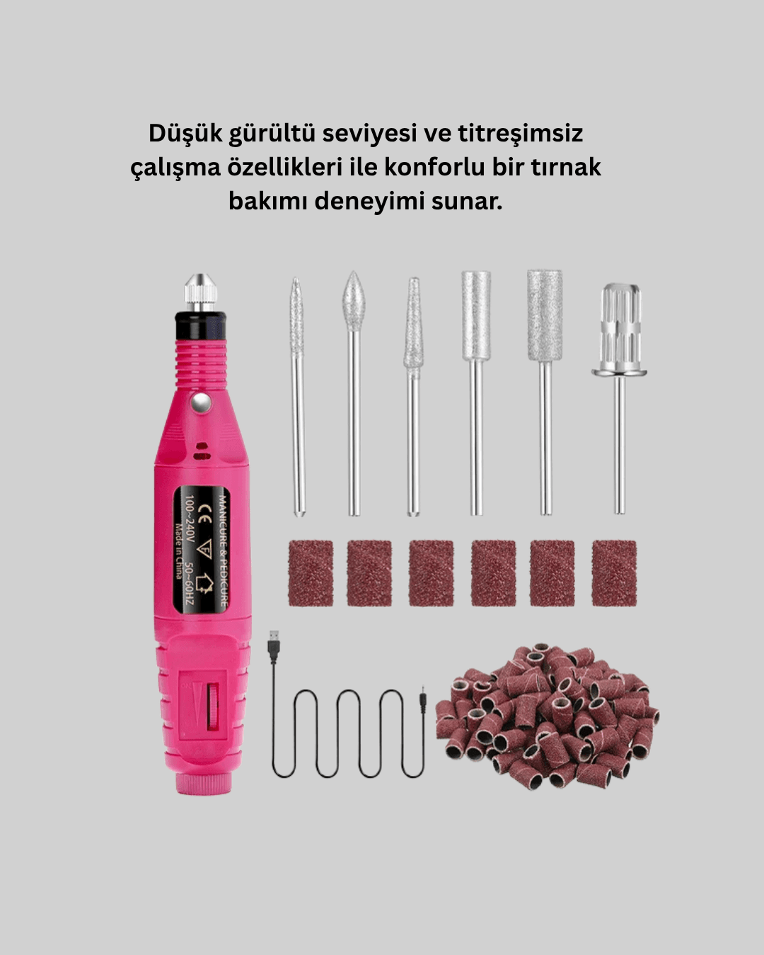 6 Uçlu Elektrikli Manikür Pedikür Seti 5