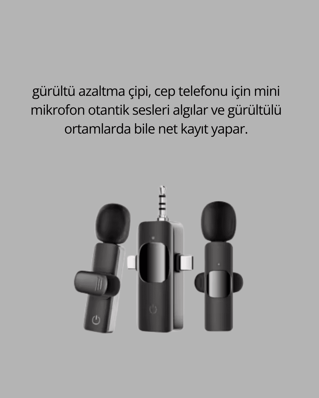 Kablosuz Mikrofon - Telefon ve Bilgisayar Uyumlu 4