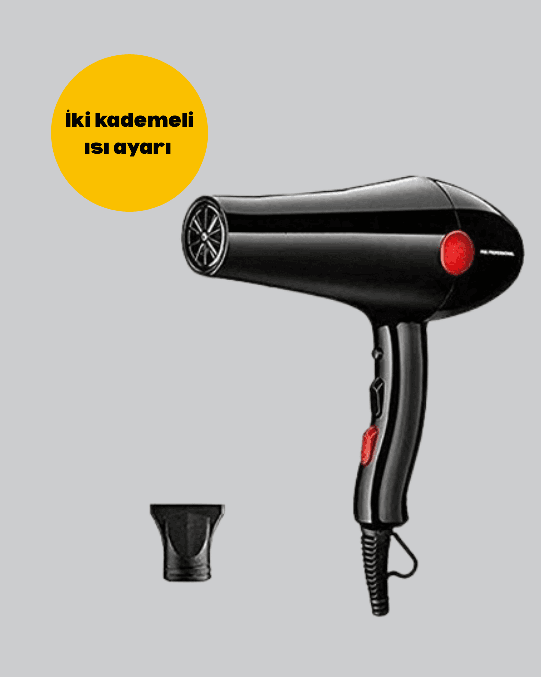 2200W Güçlü Motorlu Ergonomik Fön Makinesi 5