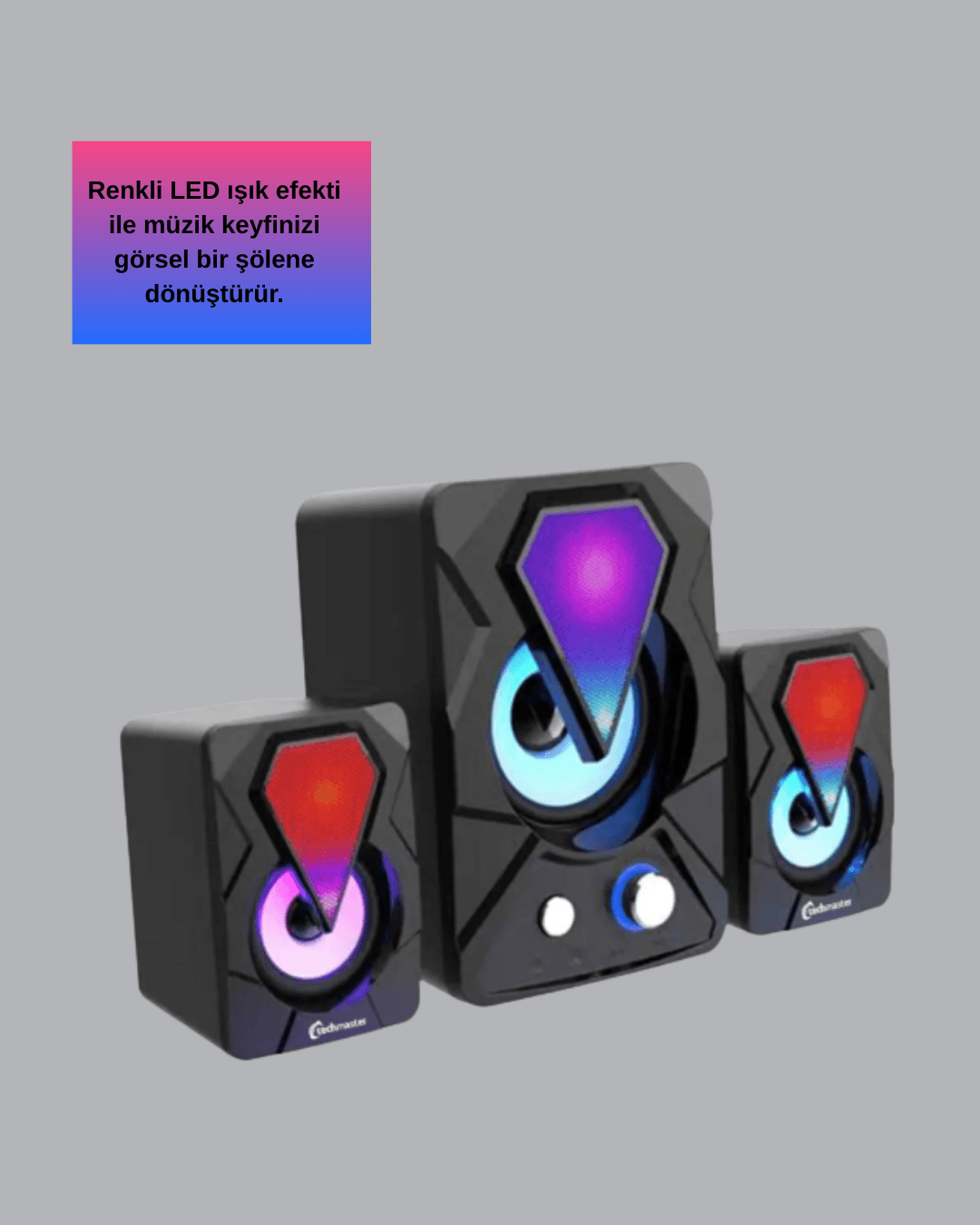 Renkli LED Işıklı Hoparlör 5